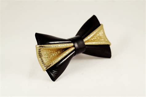 Black & Gold Bow Tie Wonderful and one of a kind unique by LimeG