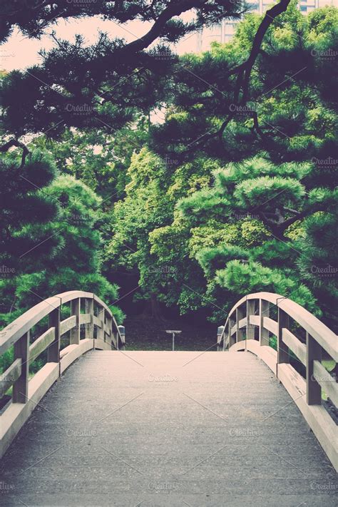 Japanese Garden Bridge | Nature Stock Photos ~ Creative Market