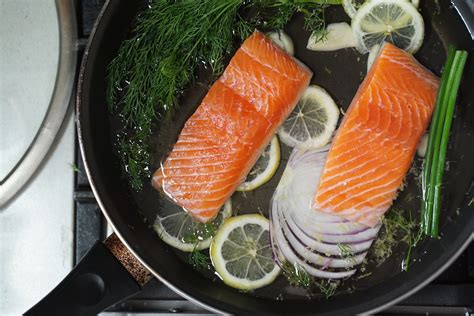 How To Make Poached Salmon With Dill Sauce - Food Republic