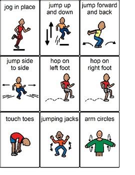 Exercise Play Cards for movement breaks by Everything ASD | TPT