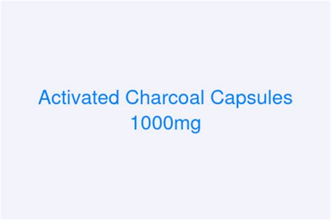 Activated Charcoal Capsules 1000mg