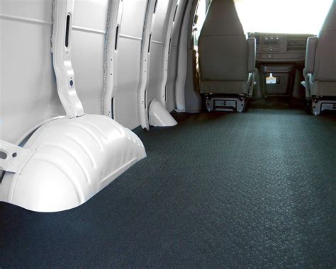 VanTred Custom Floor Mat for Cargo Vans - Black - Thermoplastic BedRug Cargo Van Mats VTRG96X