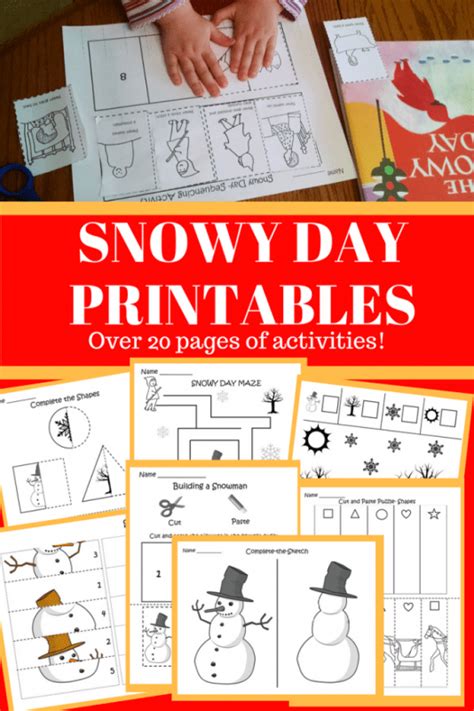 Preschool Snowy Day Printables | The snowy day book, Snowy day, Book activities