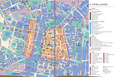 Vitoria-Gasteiz city center map