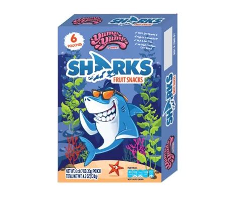 Yummy Yummy Sharks Fruit Snacks, 6-Pack | Big Lots