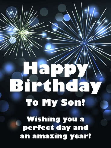 Wising You a Perfect Day! Happy Birthday Card for Son Birthday Messages For Son, Happy Birthday ...