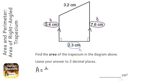 Area and Perimeter: Area of Right-Angled Trapezium (Grade 3) - OnMaths GCSE Maths Revision - YouTube