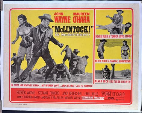 McLINTOCK, Original linen backed Half Sheet Vintage Movie Poster - Original Vintage Movie Posters