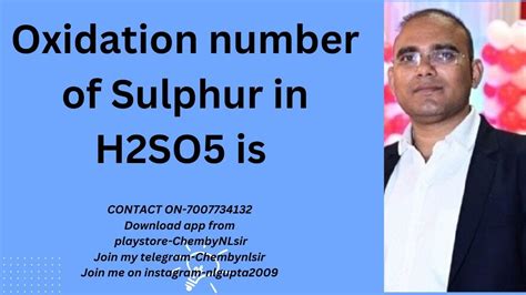 Oxidation number of Sulphur in H2SO5 is +6 - YouTube