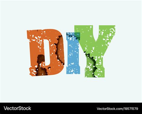 Diy concept stamped word art Royalty Free Vector Image