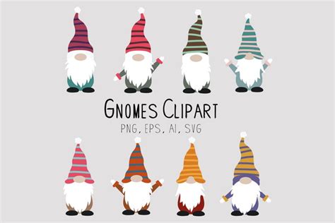 Gnome clipart, garden gnomes clipart