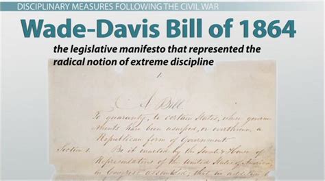 Wade-Davis Bill | Summary, History & Legacy - Lesson | Study.com