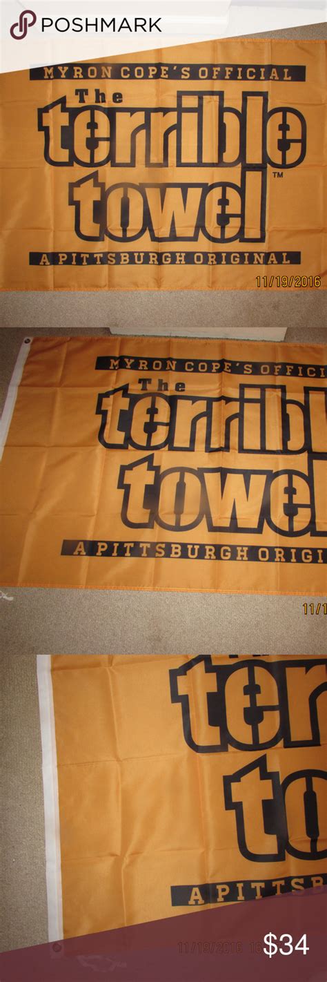 Terrible Towel Pittsburgh Original Steelers Flag | Steelers flag ...