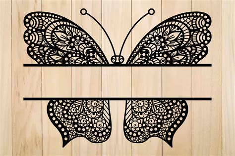 Butterfly SVG, Butterfly Monogram Frame, Zentangle SVG By ...