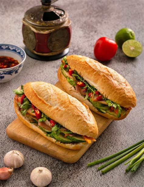 Banh Mi - Vietnamese Sandwich Stock Photo - Image of meal, soup: 144649308