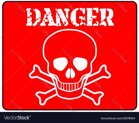 Red danger sign Royalty Free Vector Image - VectorStock