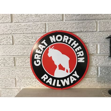 Great Northern Railway Logo Heavy Steel Sign Size 14" New DL