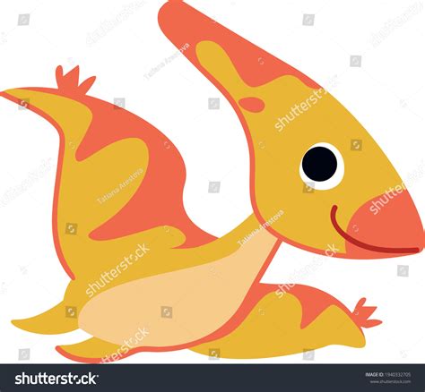 Clipart Dinosaur Flying Pterodactyl Vector Illustration Stock Vector ...