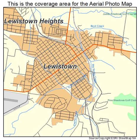 Aerial Photography Map of Lewistown, MT Montana