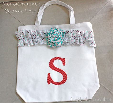 Simply This and that: Monogrammed Canvas Tote