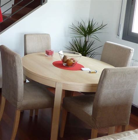 Ikea round dining table & 4 chairs in birch wood | in Morpeth ...