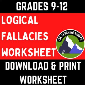 Logical Fallacies Worksheet | Made By Teachers