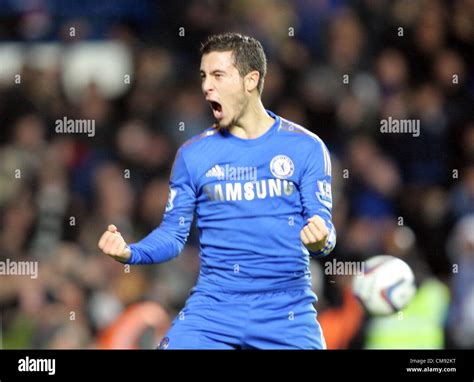 31.10.2012.London, England. Hazard of Chelsea celebrates his goal from ...