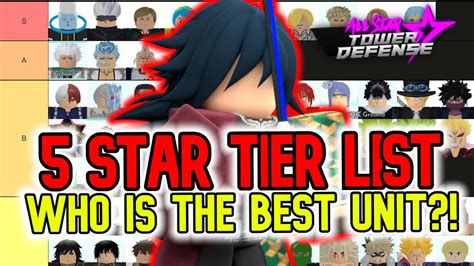 5 STAR TIER LIST! Who is the Best 5 Star Unit in All Star Tower Defense ...