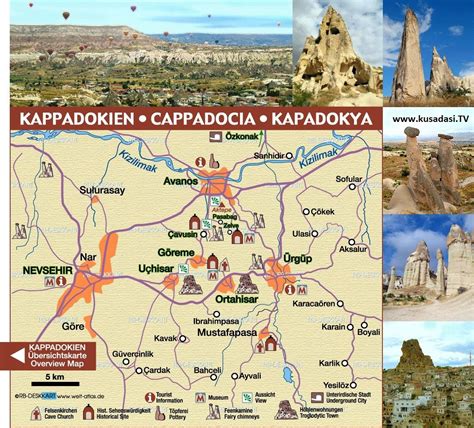 Cappadocia map | Geziler, Kapadokya, Türkiye