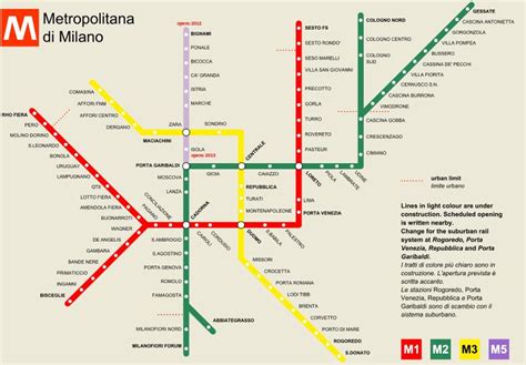 Map of Metro of Milan