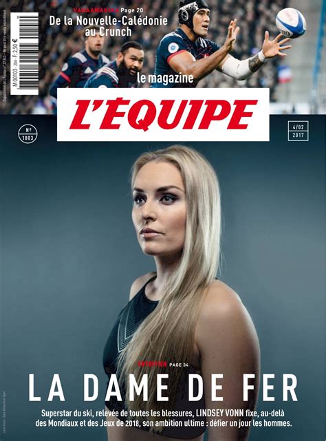 Lindsey Vonn - L'equipe Magazine February 2017 Issue