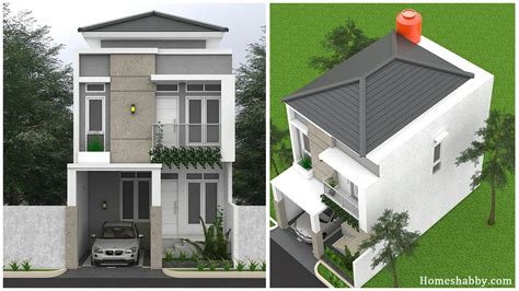 6x10 Meter Denah Rumah 2 Lantai Ukuran 6x10 - Modern Minimalis