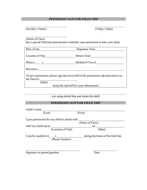 Permission Slip - 12+ Examples, Format, How to Make, Pdf