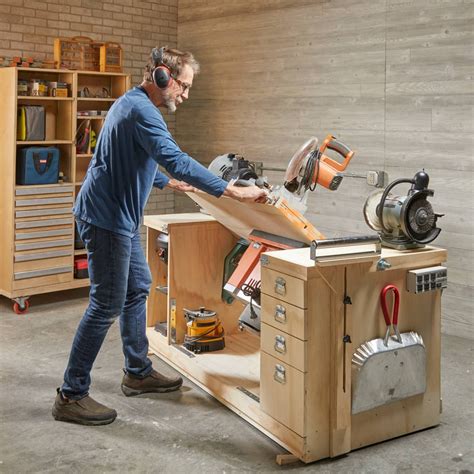 How to Build a Space-Saving Flip-Top Workbench | Garage work bench ...