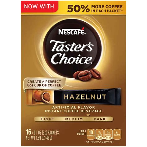 Nescafé Taster's Choice, Medium Dark Roast Instant Coffee Packets, 16 ...