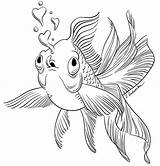 Charming Goldfish Coloring Page  Free Printable Pages sketch template