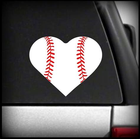 BASEBALL HEART DECAL | Team mom baseball, Baseball, Baseball softball