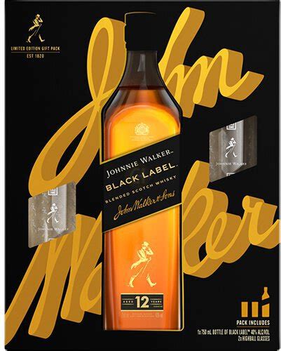 Johnnie Walker Black Label Gift Set - Redstone Liquors, Stoneham, MA, Stoneham, MA