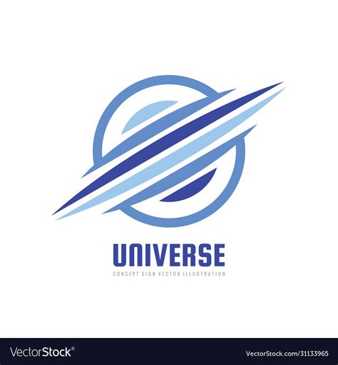 Universe - concept business logo template Vector Image