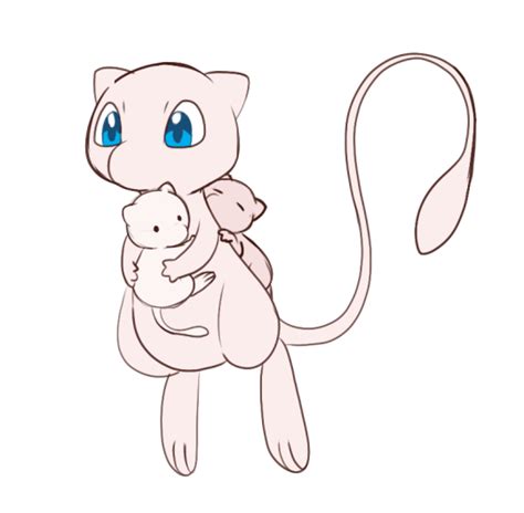 I draw way too much — Do Mews also carry their young on their tummies or...