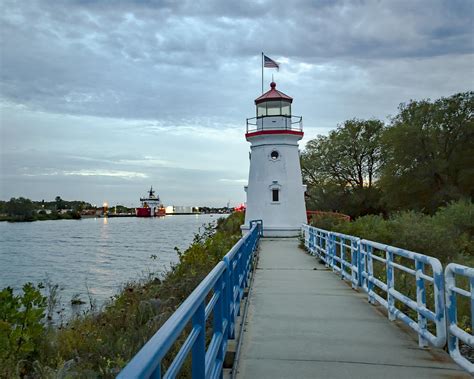 Cheboygan Crib Lighthouse Lake Huron, Lower Peninsula Mi Photograph by ...