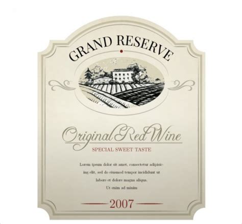 FREE 20+ Wine Label Designs in PSD | Vector EPS