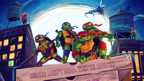 Download wallpaper 1366x768 2023 teenage mutant ninja turtles: mutant mayhem, animated movie ...