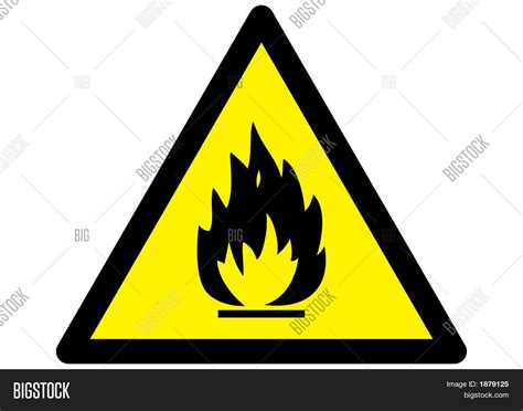 Fire Hazard Warning Sign Vector & Photo | Bigstock