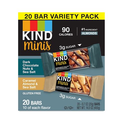 KIND Mini Bars, Dark Chocolate Nuts & Sea Salt, Caramel Almond & Sea Salt | Thrive Market