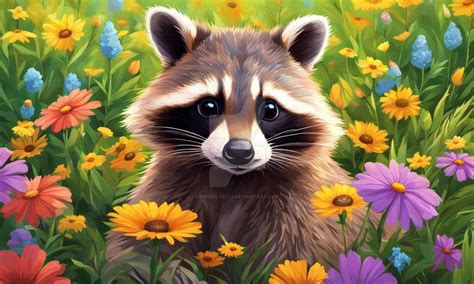 Adorable raccoon in nature wallpaper by xRebelYellx on DeviantArt