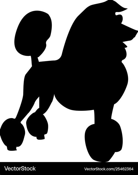 Poodle dog silhouette Royalty Free Vector Image