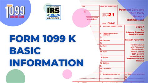 Form 1099 K Basic Information 2021 | 1099 K Things to Know before file