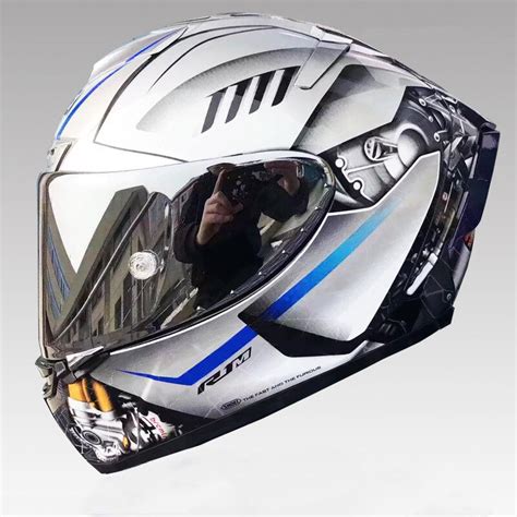 SHOEI X14 Silver 65th Anniversary YAMAHA R1M Helmet Riding Cross ...