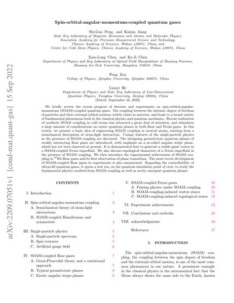 (PDF) Spin-orbital-angular-momentum-coupled quantum gases